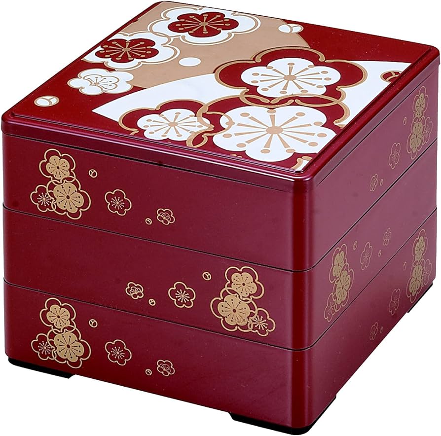 漆器重箱 5個セット 深い赤色 漆器重箱 5個セット 深い赤色